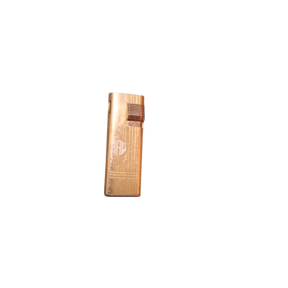 Vintage Flamex  Cigarette Lighter Slim Gold Tone Monogrammed